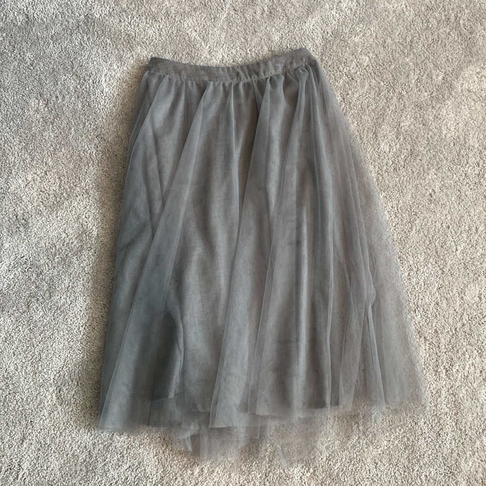 Gray Lauren Conrad Small Tulle Skirt Midi